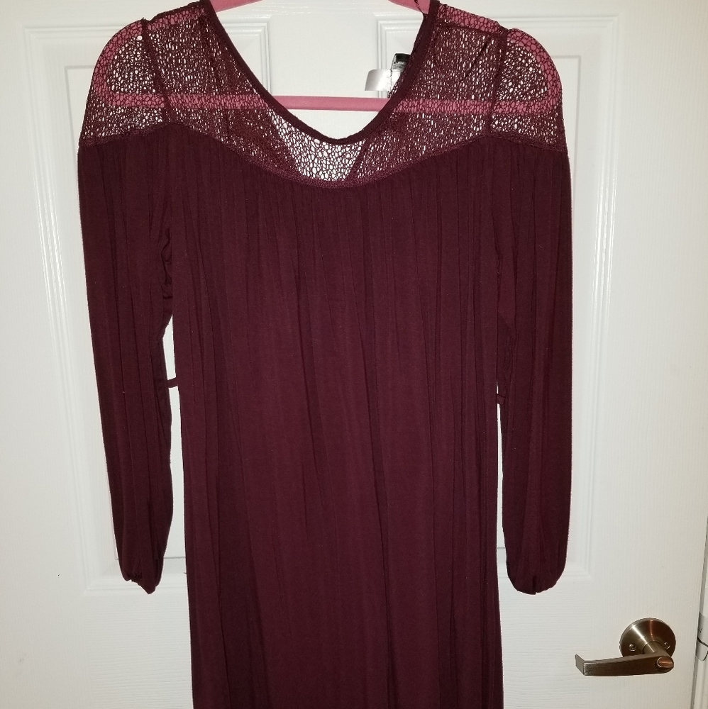 😊Medium burgundy colored shirt/dress😊